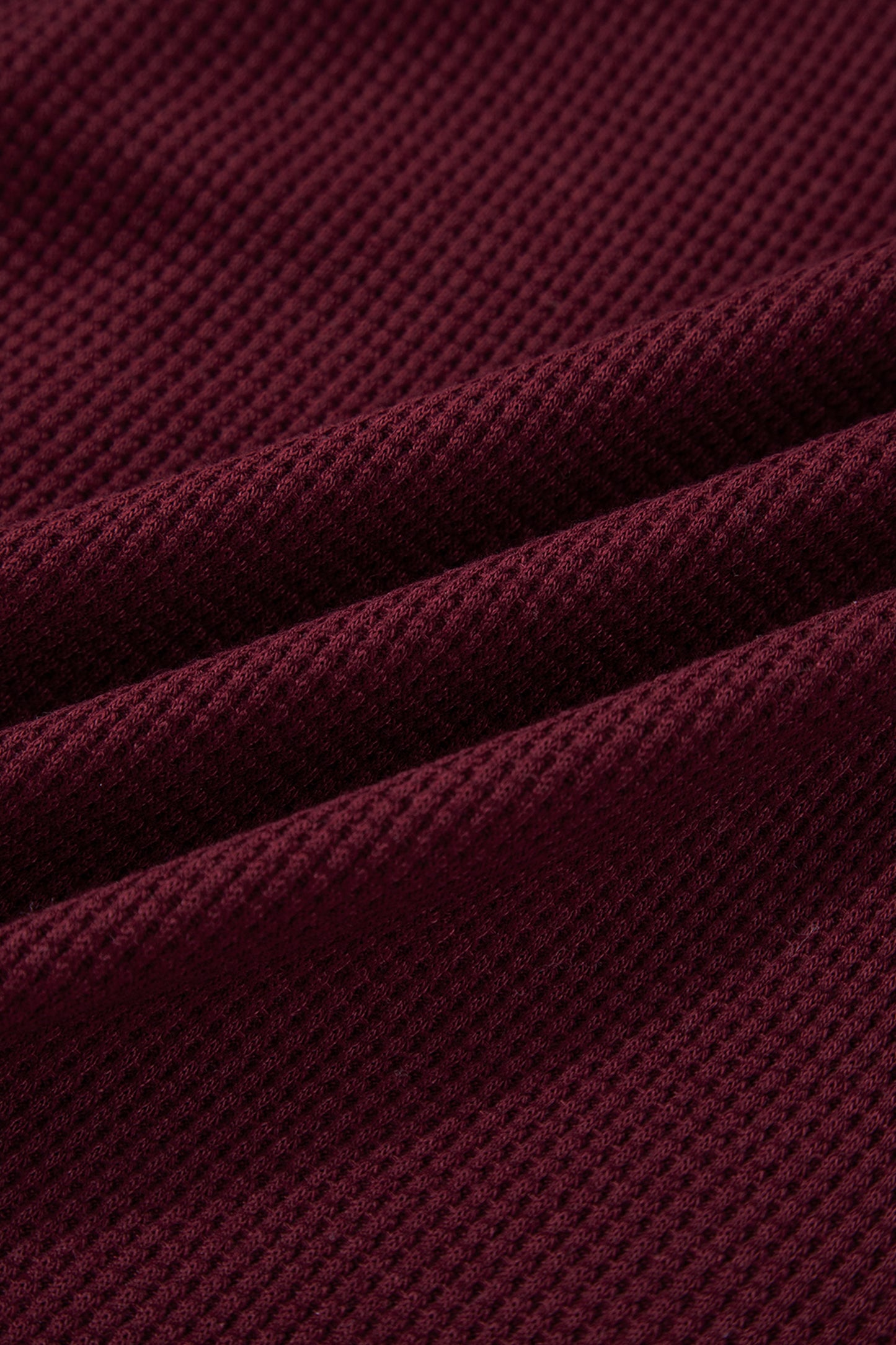 Waffle Zip Up Snap Button Hooded Jacket