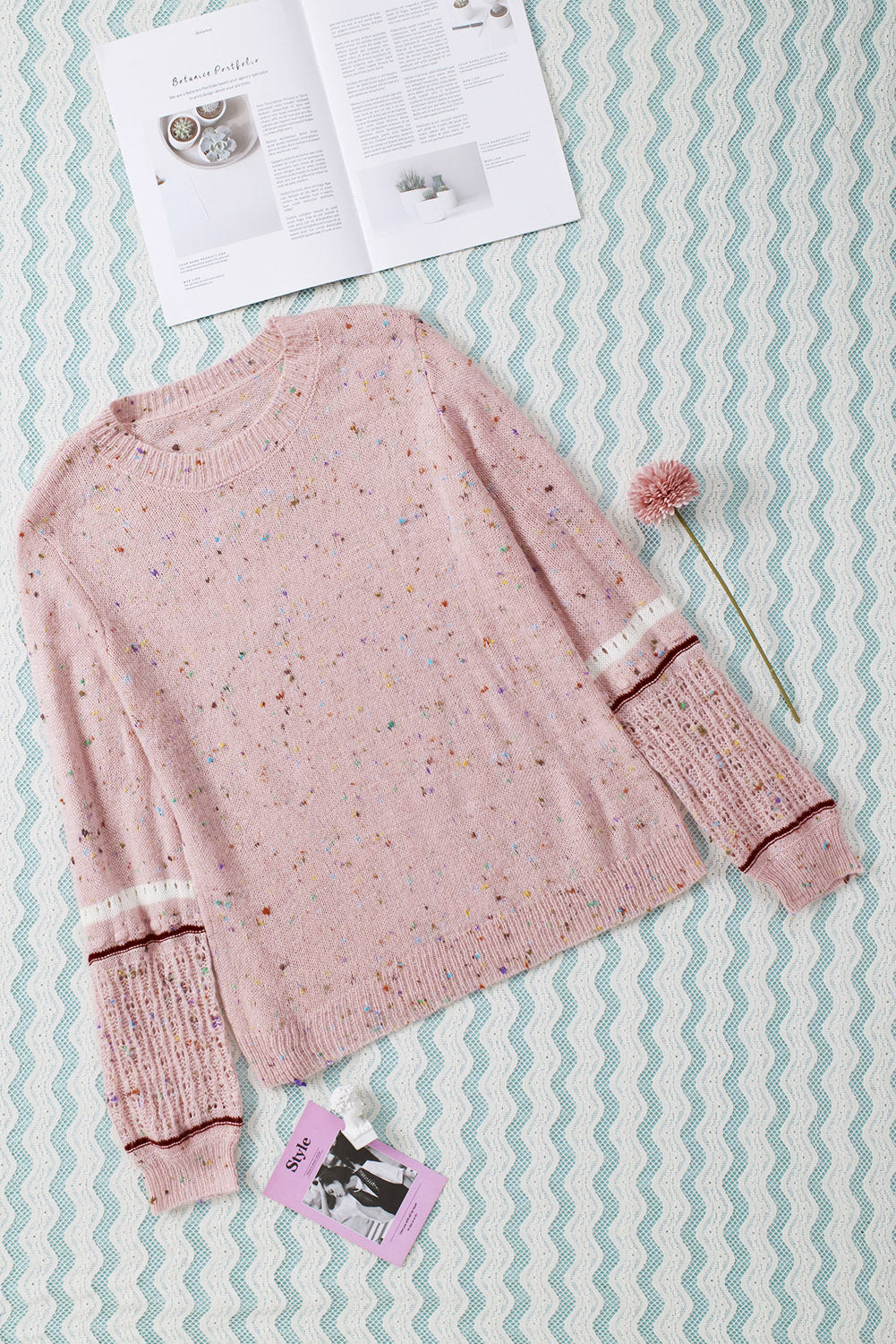 Speckled Long Sleeve Sweater