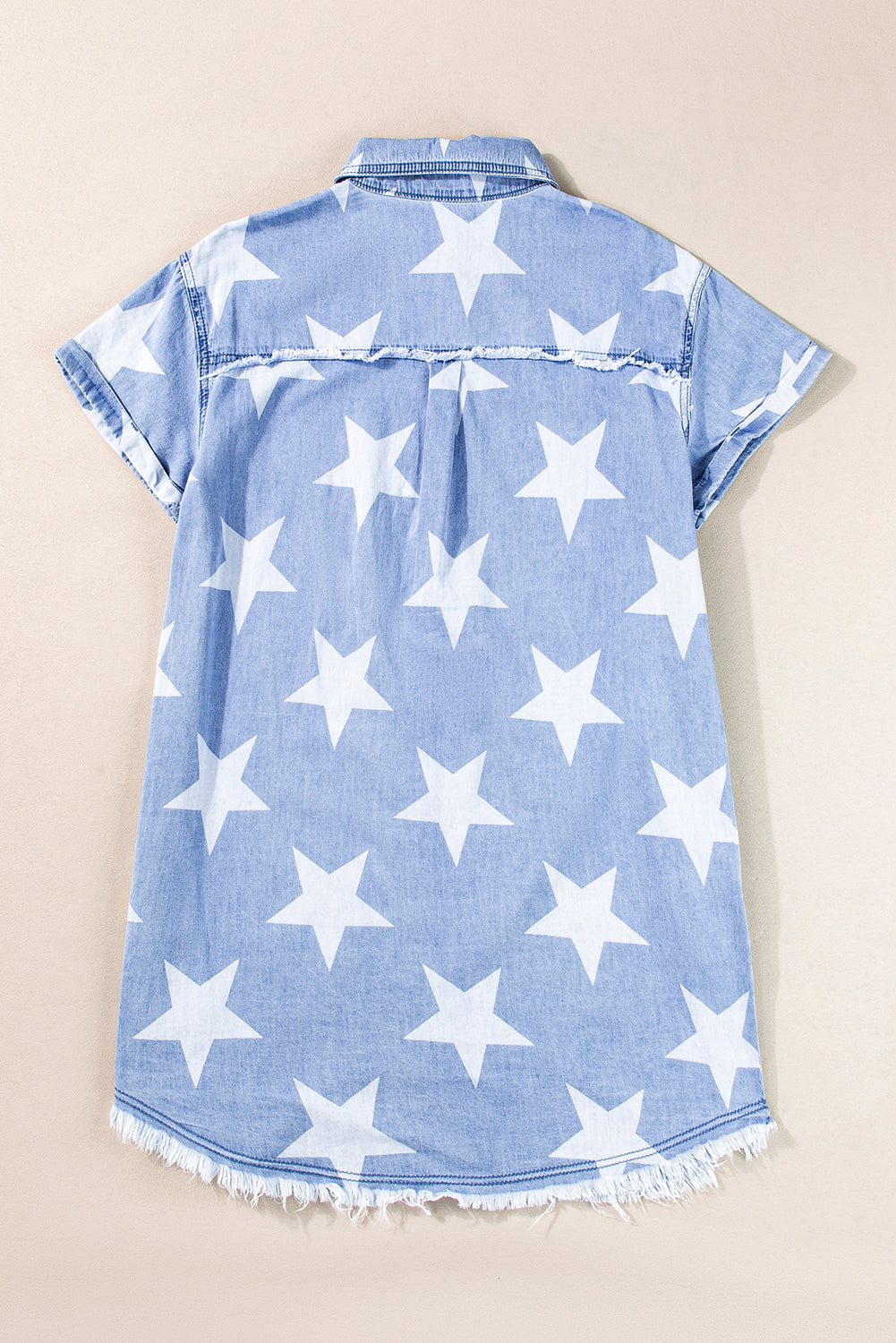 Star Denim Raw Edge Dress