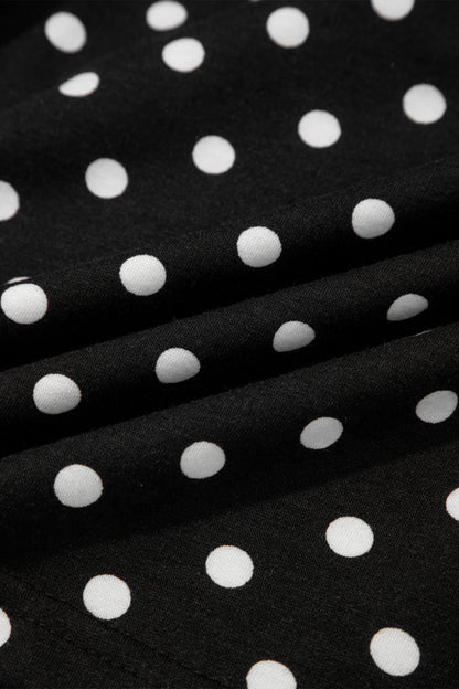 Polka Dot Drawstring Mini Skort