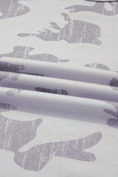 Plus Size Camouflage Crewneck Sweatshirt