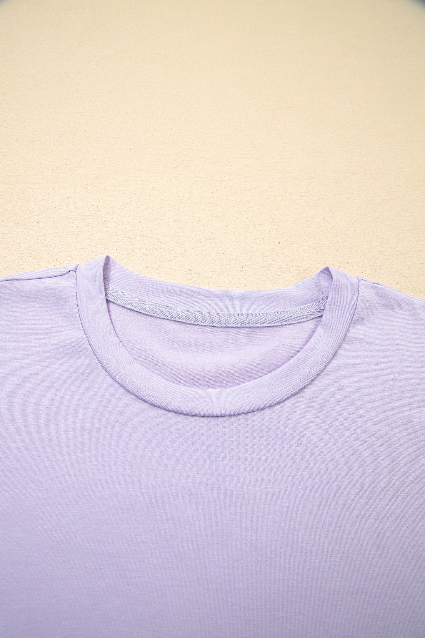 Solid Short Sleeve Crew Neck Tee