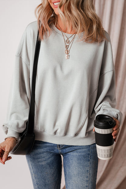 Reserve Seam Batwing Sleeve Sweatshirt