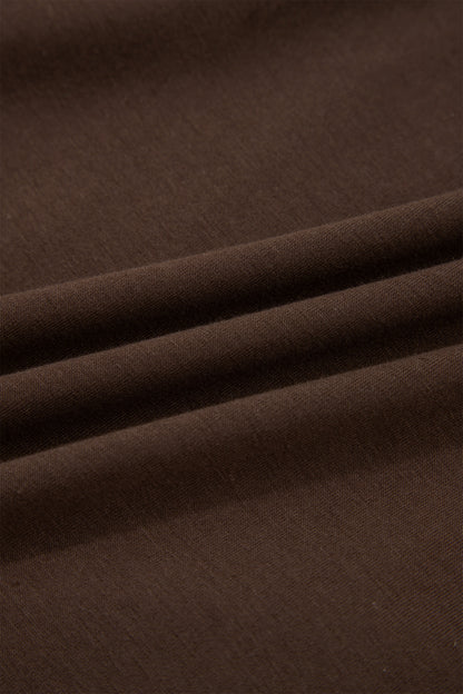 Plus Size Solid Asymmetric Neck Short Sleeve Blouse