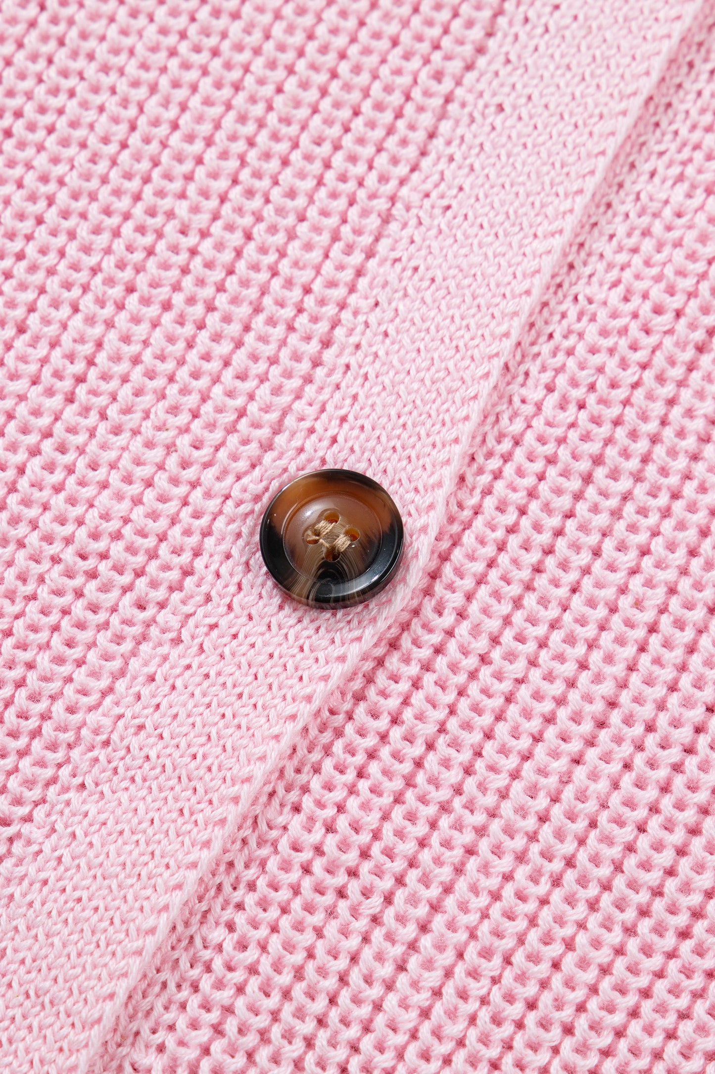 Solid Button Front V-Neck Sweater Knit Vest