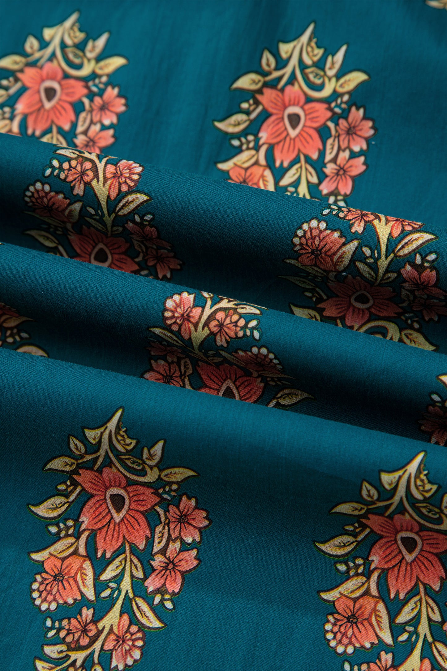 Plus Size Floral Lace Trim Pleated Buttoned Shirt