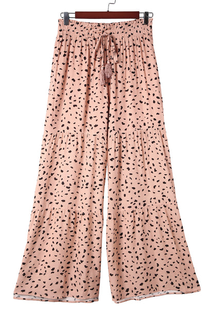 Dotted Ruffle Palazzo Pants