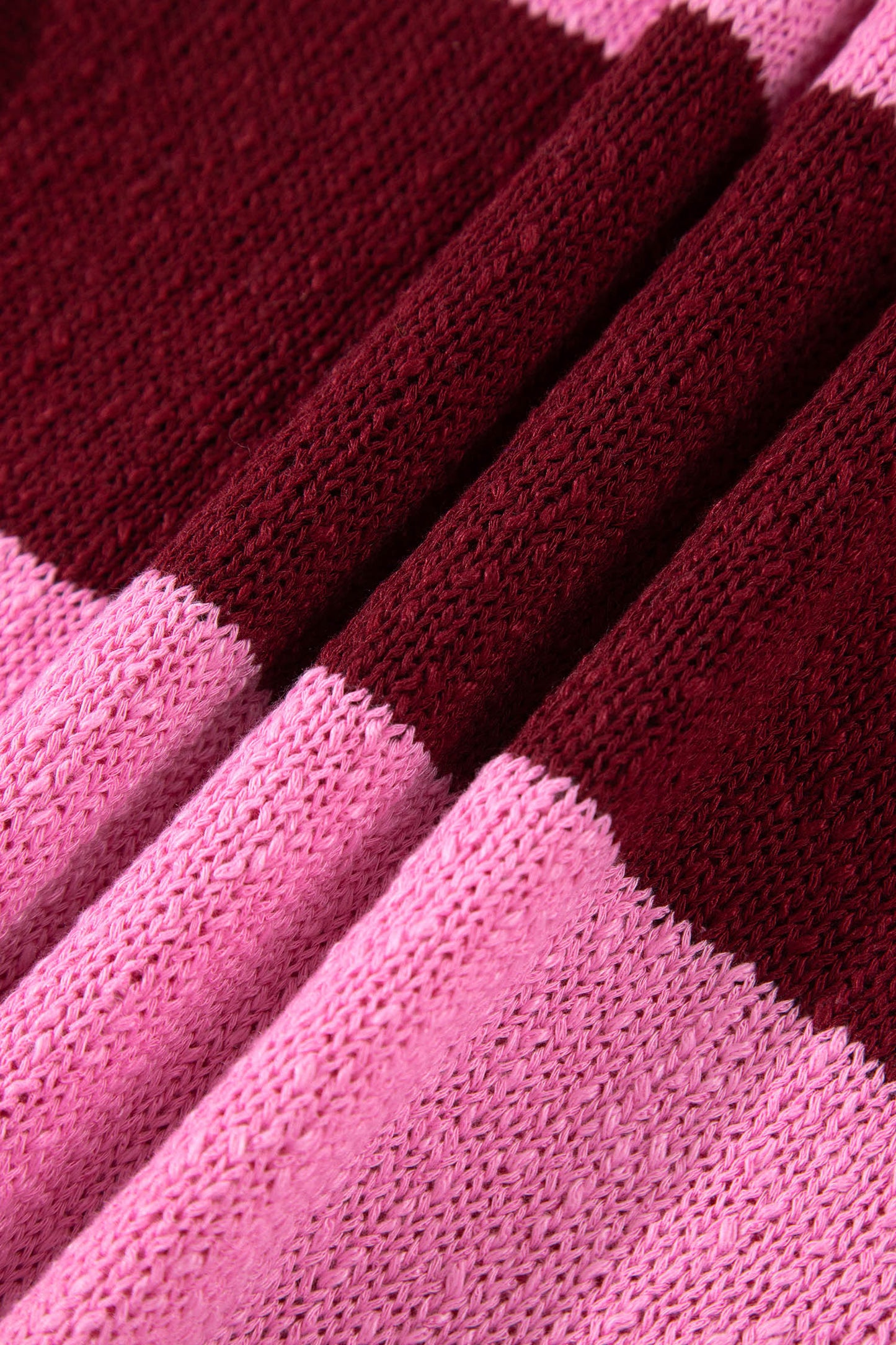 Stripe Drop Shoulder Long Sleeve Knit Pullover Sweater