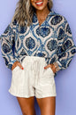 Boho Long Sleeve Buttoned Shirt