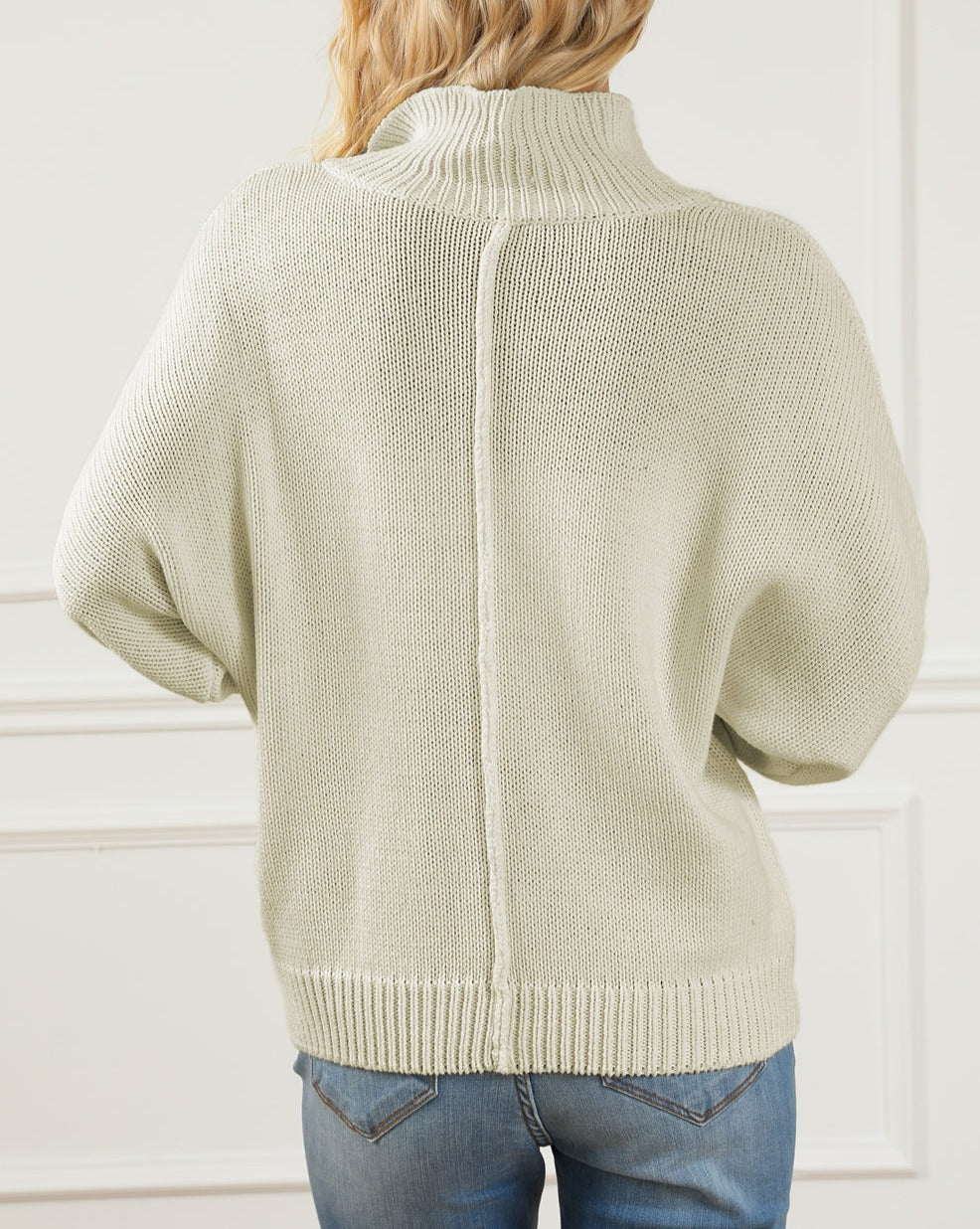 Pearl Button Dolman Sleeve Sweater