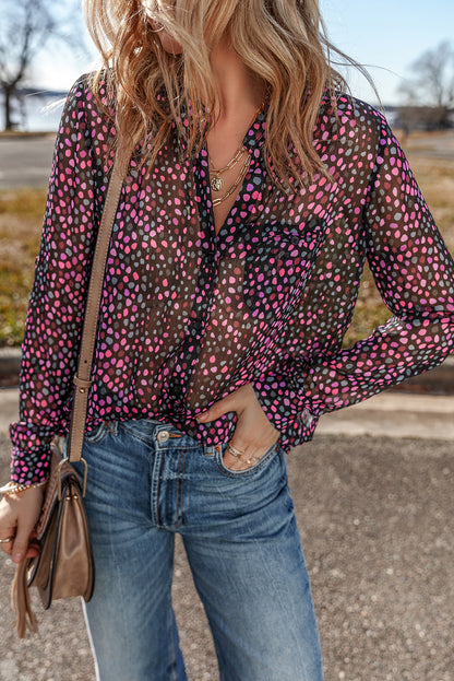 Polka Dot Long Sleeve Shirt