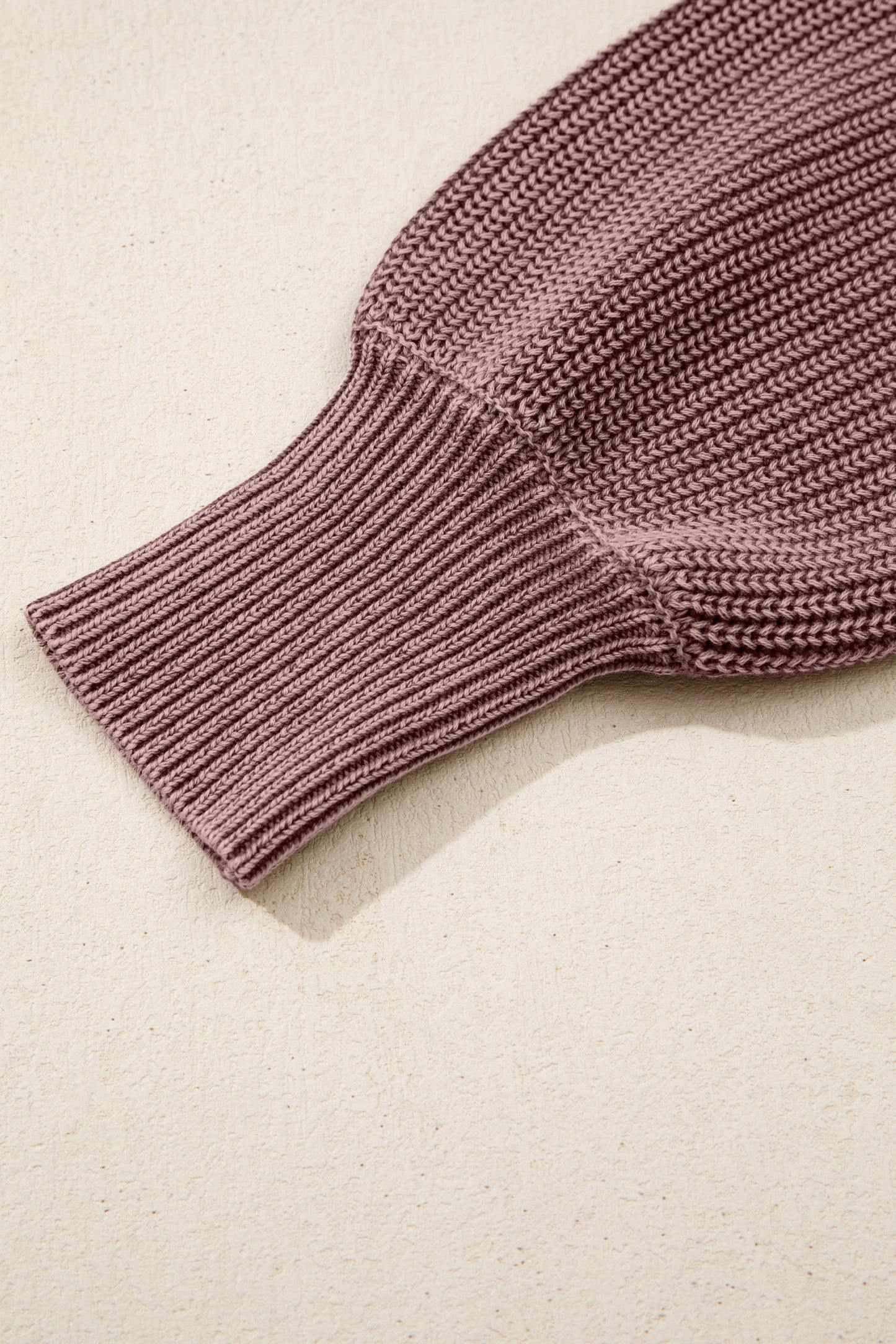 Mineral Wash Buttoned Polo Collar Knit Sweater