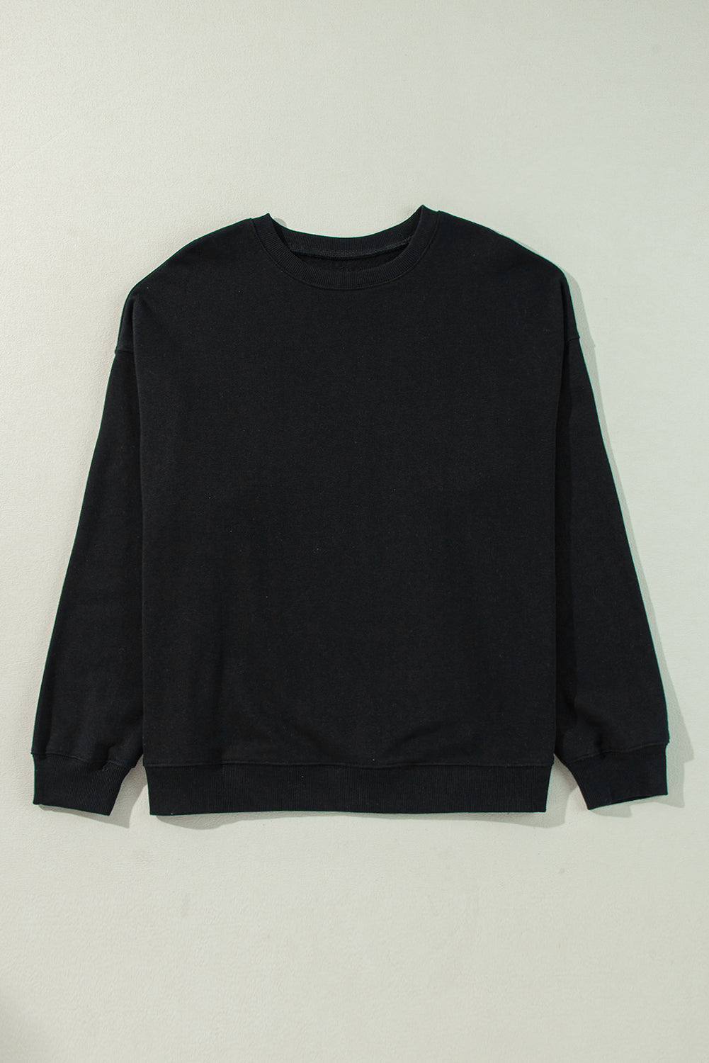 Plus Size Solid Crewneck Sweatshirt