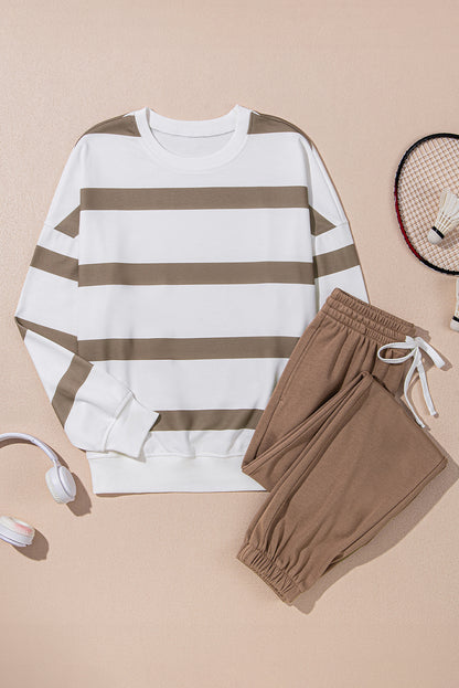 Stripe Pullover and Pants Set