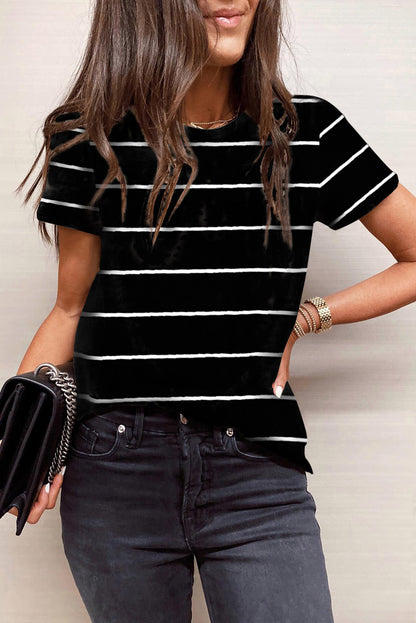 Stripe Round Neck T-Shirt