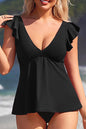 Ruffle Sleeve Tankini Swimsuit