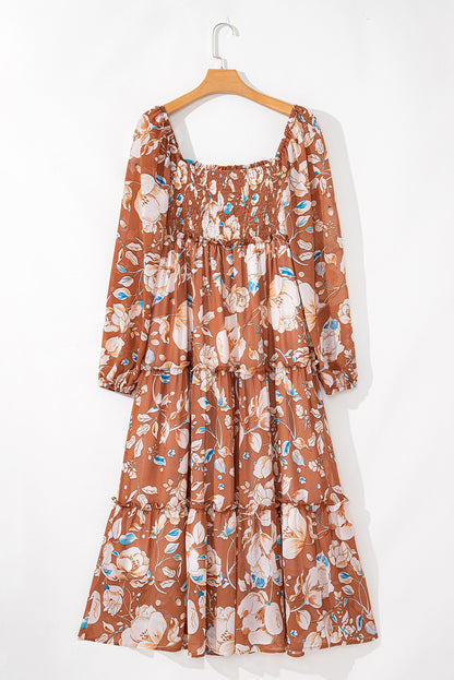 Floral High Waist Maxi Dress