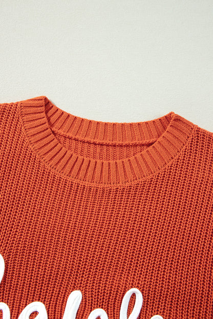 Thanksgiving Long Sleeve Crew Neck Sweater