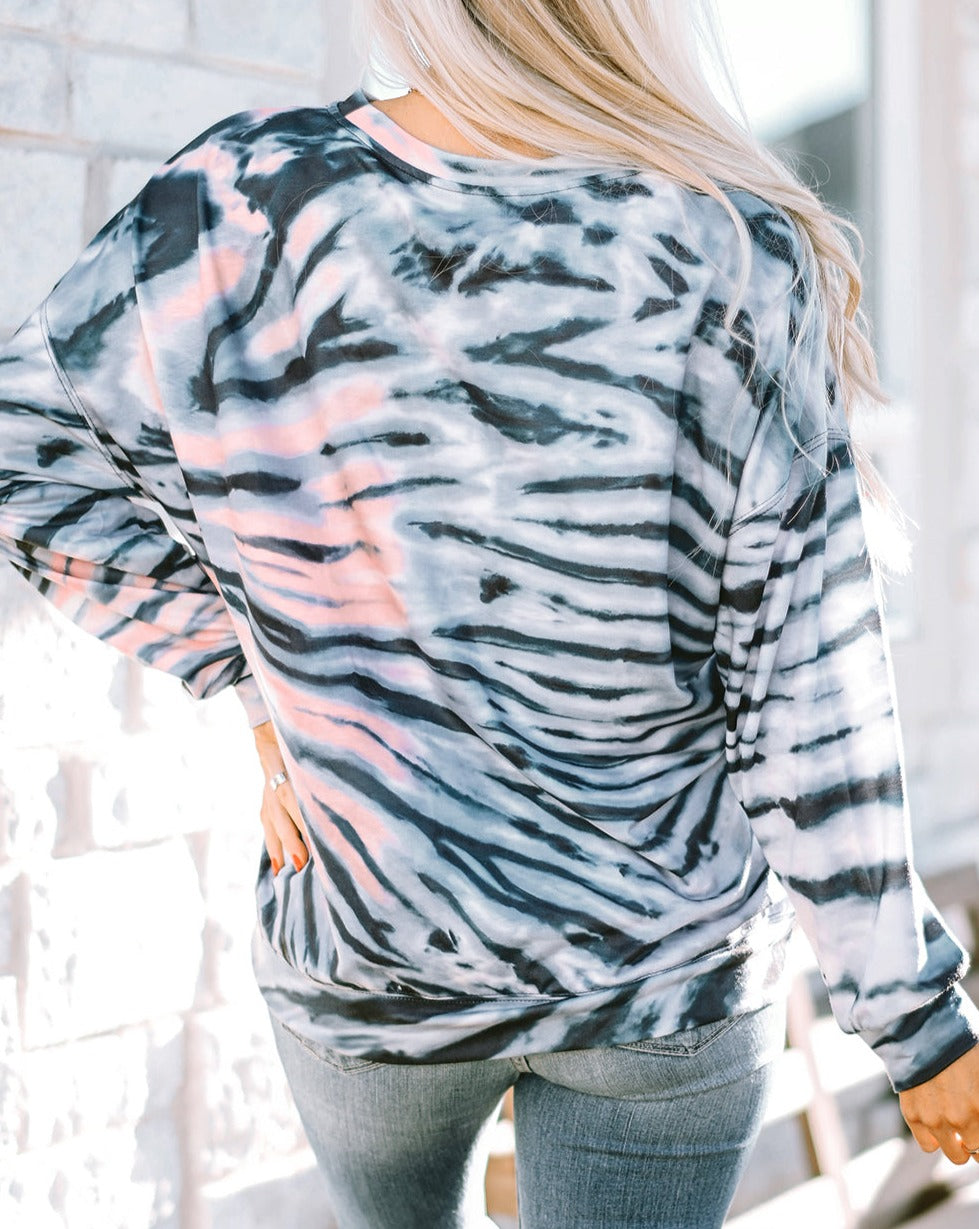 Tie-Dye Long Sleeve Crewneck Pullover