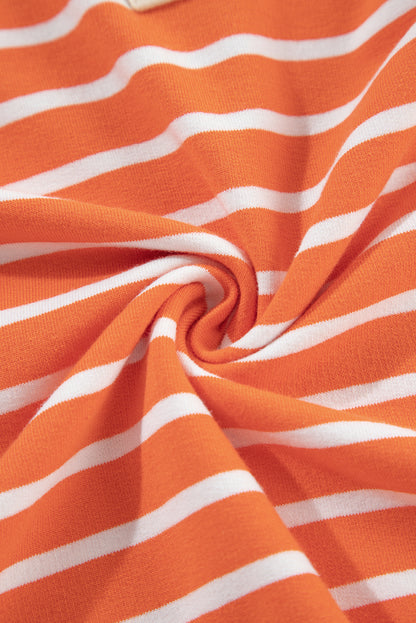 Colorblock Collared Drop Shoulder Sweatshirt