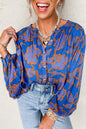 Floral Batwing Sleeve Buttoned Shirt