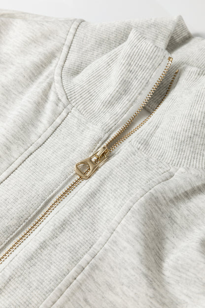 Solid Half Zip Polo Tee and Pants Set