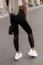 Mesh Patchwork High Waist Leggings