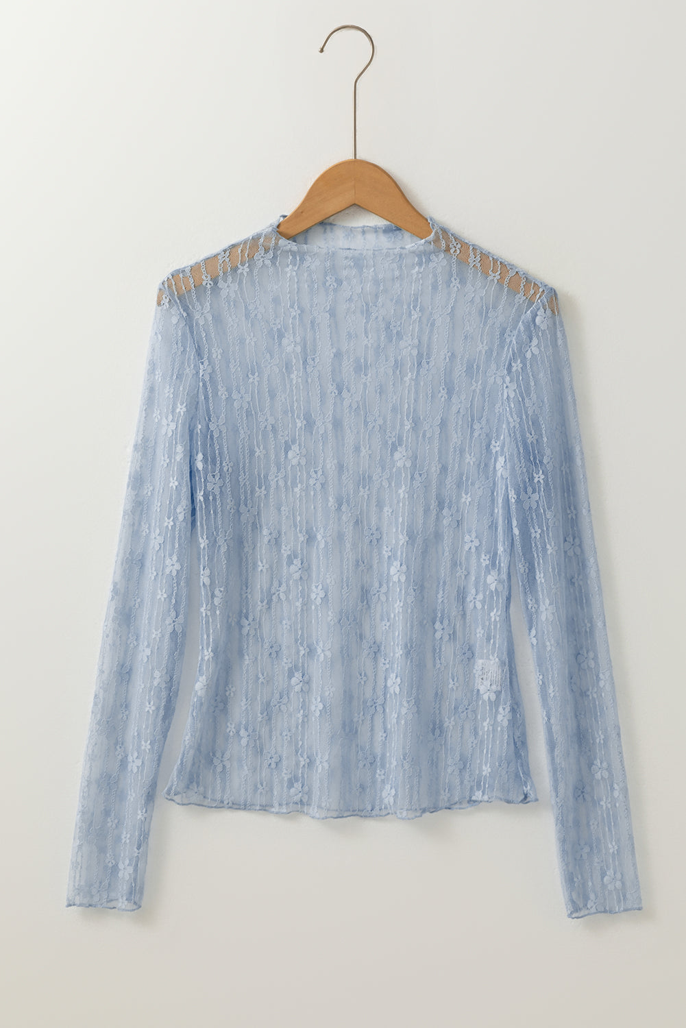 Floral Sheer Lace Long Sleeve Top
