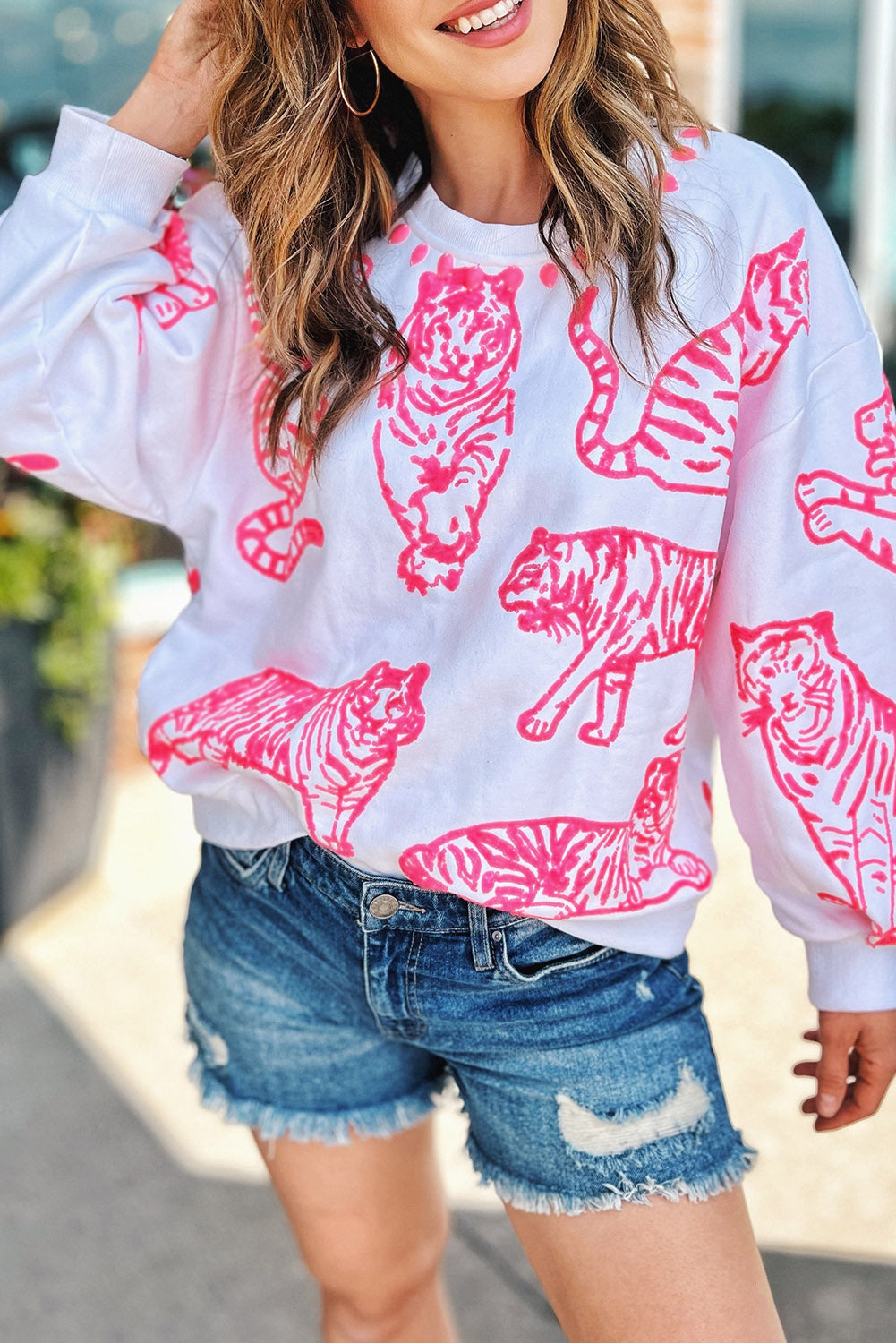 Tiger Pullover Crewneck Sweatshirt