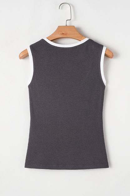 Colorblock Scoop Neck Tank Top