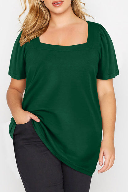 Ruched Short Sleeve Top Plus Size