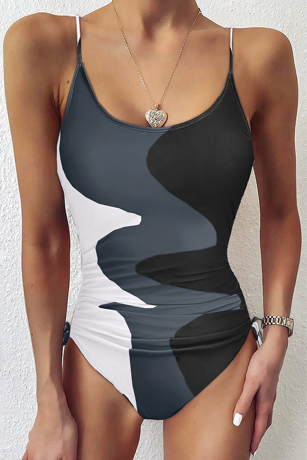 Colorblock One Piece Swimsuit