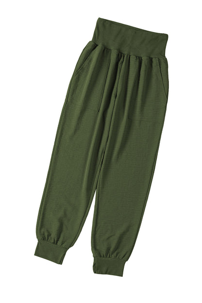 High Waist Pocketed Jogger Pants