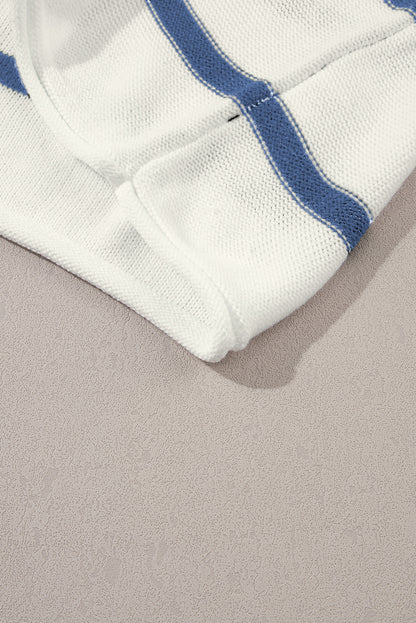 Stripe Batwing Sleeve Sweater Tee