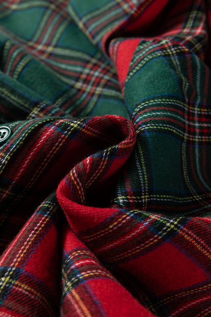 Christmas Plaid Patchwork Pajama Set