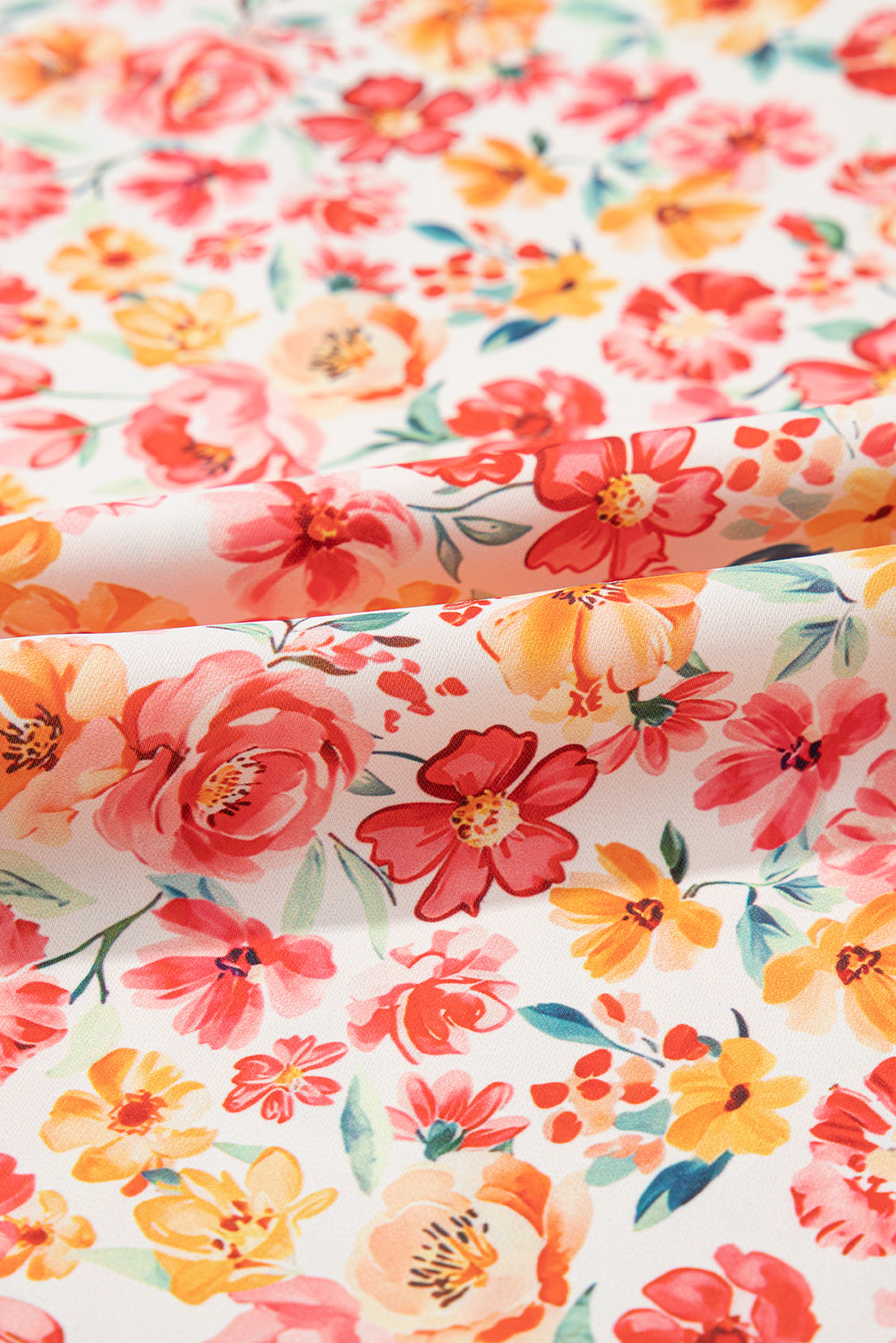 Floral Bandeau Top and Wide Leg Pants Set