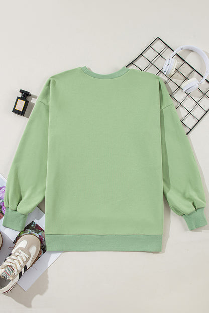 Solid Fleece Lined Sweatshirt