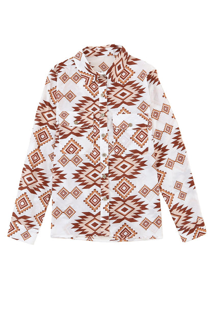 Aztec Flap Pocket Buttoned Shirt