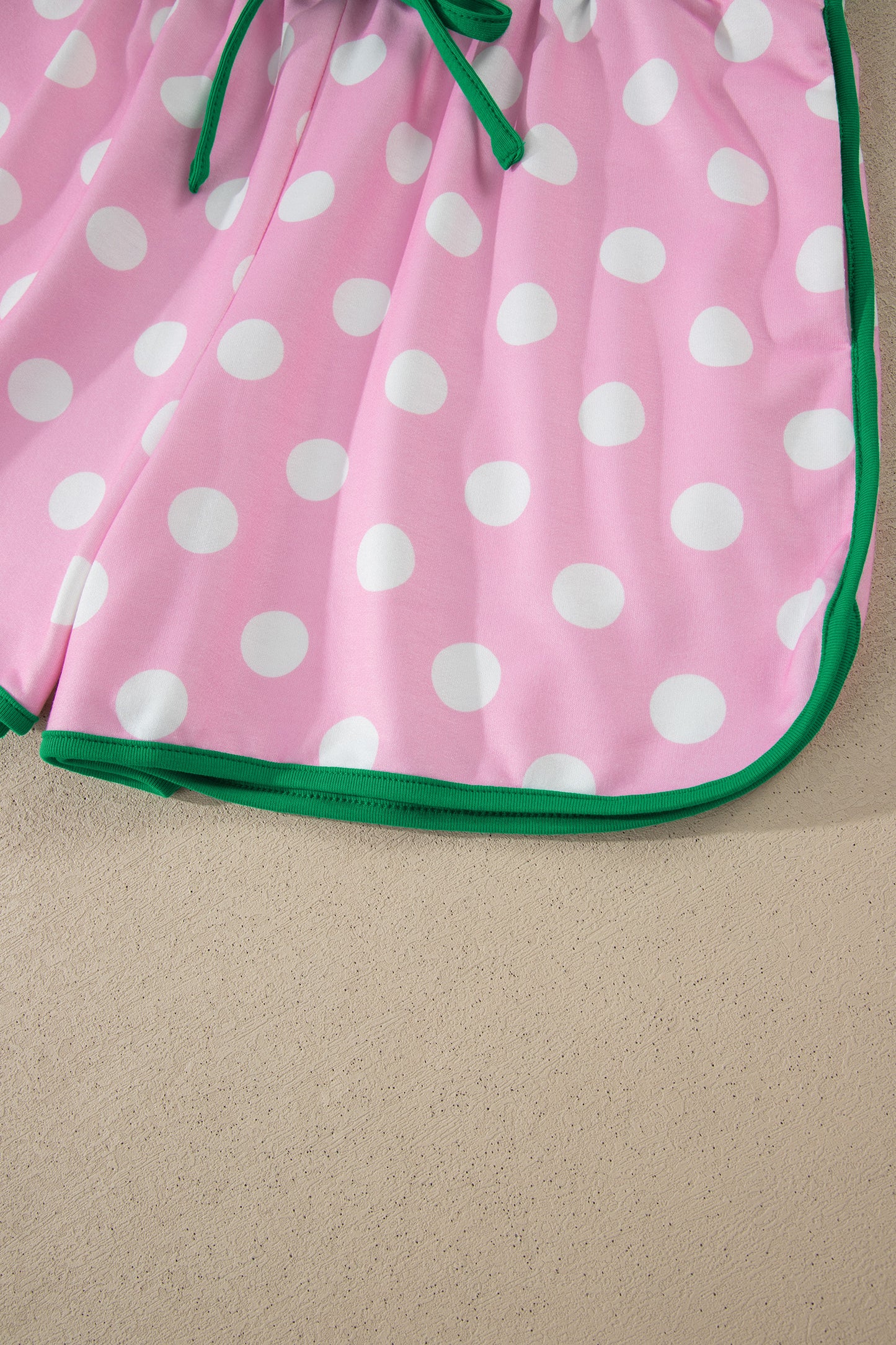 Polka Dot Contrast Trim Top & Short Set
