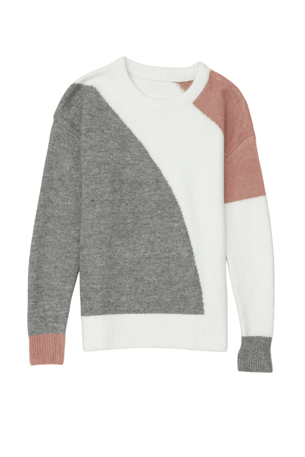 Colorblock Ribbed Trim Sweater