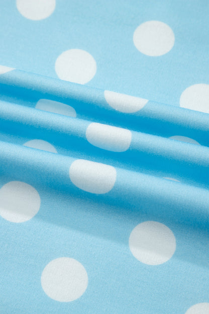 Polka Dot Short Sleeve Top & Drawning Pants Set