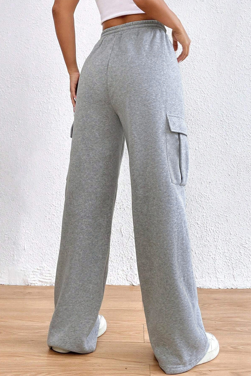 Cargo Drawstring High Waist Sweatpants