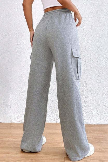 Cargo Drawstring High Waist Sweatpants