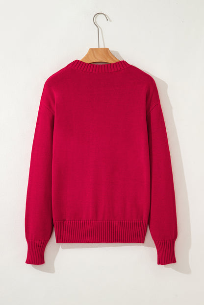 MERRY Christmas Drop Shoulder Baggy Sweater