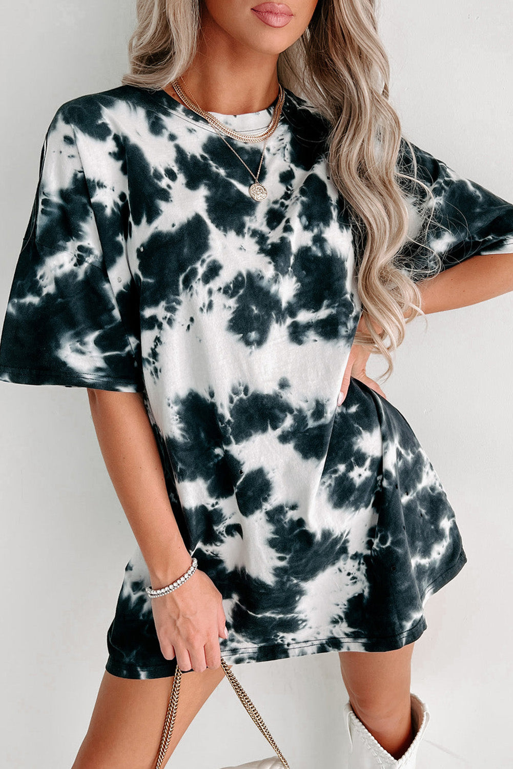 Tie-dye Round Neck Top