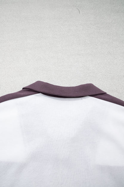 Stripe Colorblock Reverse Seam Top and Shorts Set
