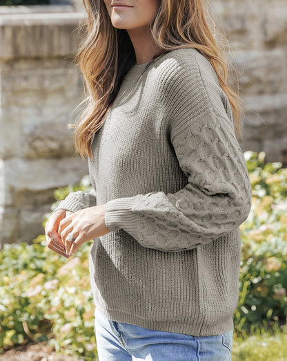 Cable Knit Long Sleeve Sweater