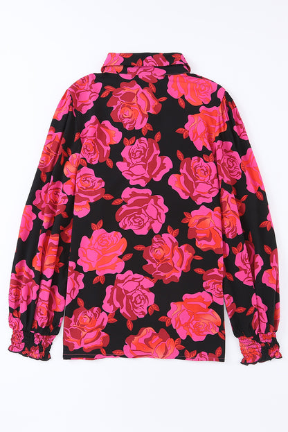 Floral Long Sleeve Buttoned Shirt