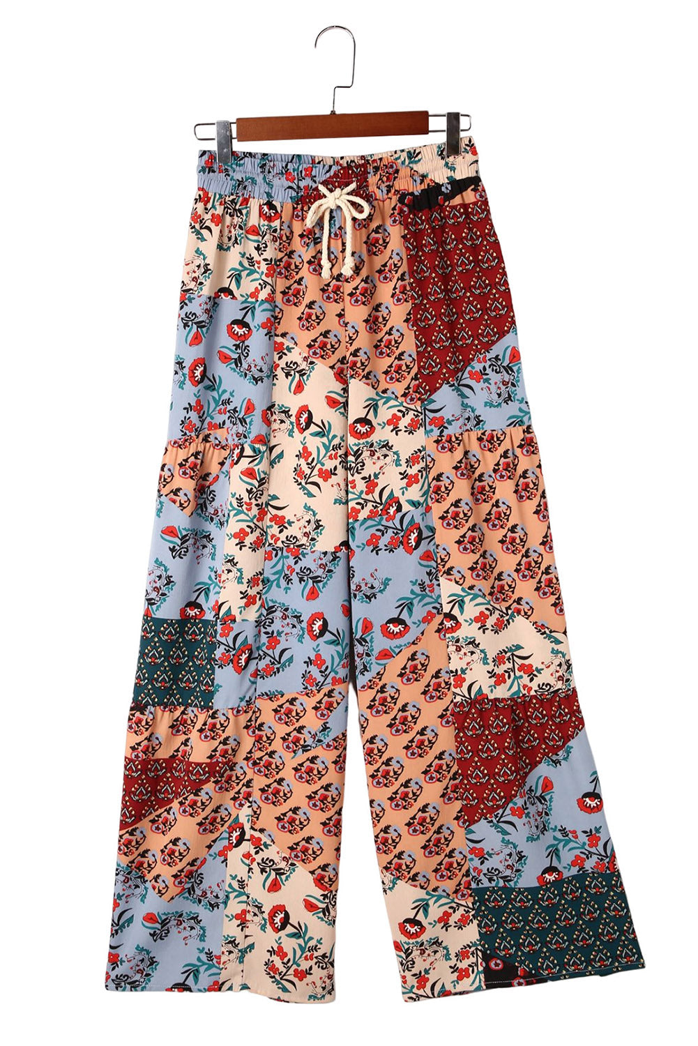 Boho Patchwork Wide Leg Pants