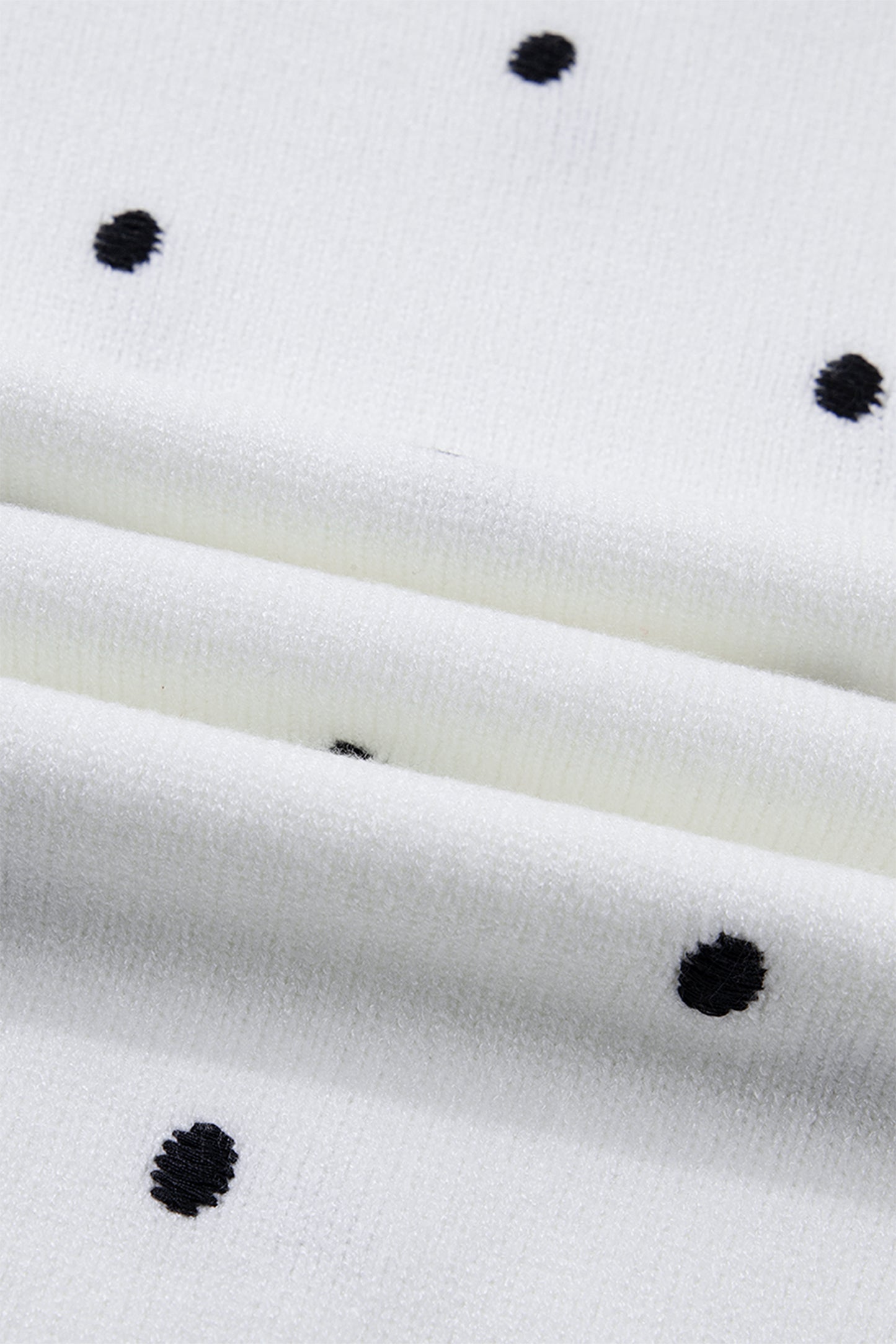 Polka Dot Bubble Short Sleeve Sweater